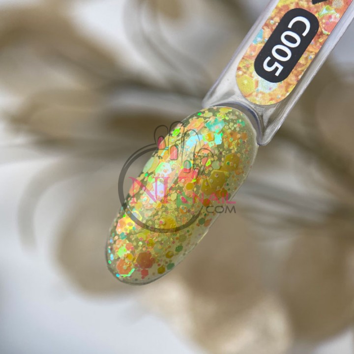 Гель-лак ART Confetti №005, 6 мл TPO free